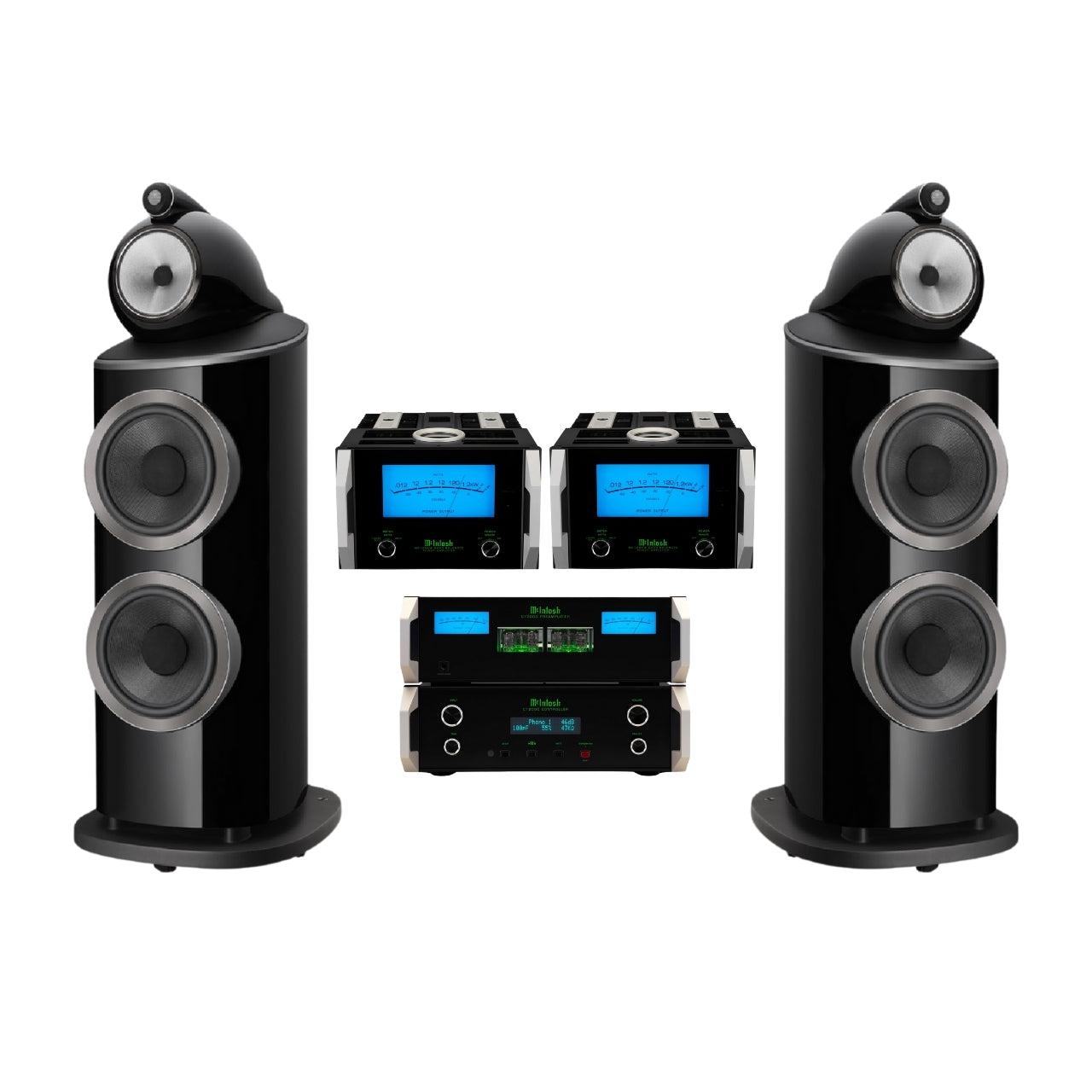 Bowers & Wilkins 801 D4 + Premaplificador C1200 + Amplificador MonoBlock MC1.25KW