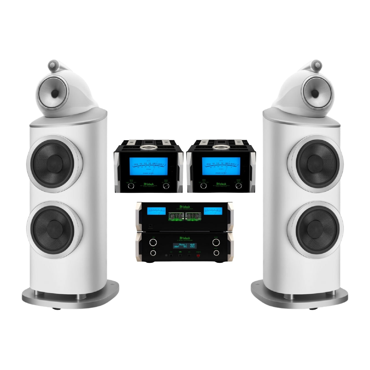 Bowers & Wilkins 801 D4 + Premaplificador C1200 + Amplificador MonoBlock MC1.25KW
