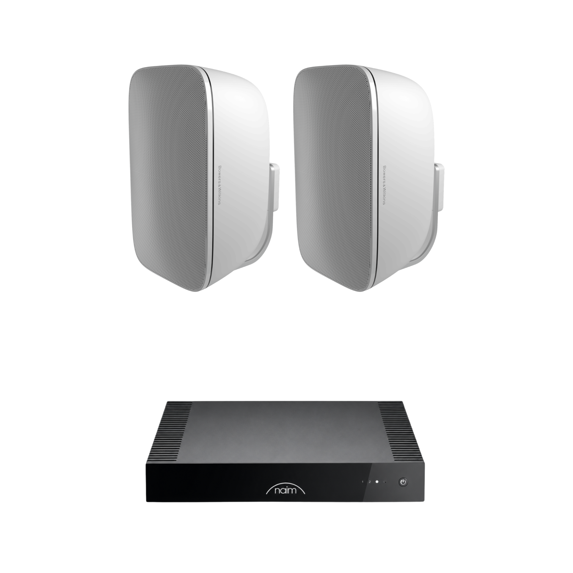 Combo Audio Exterior Bowers & Wilkins AM-1 + Naim