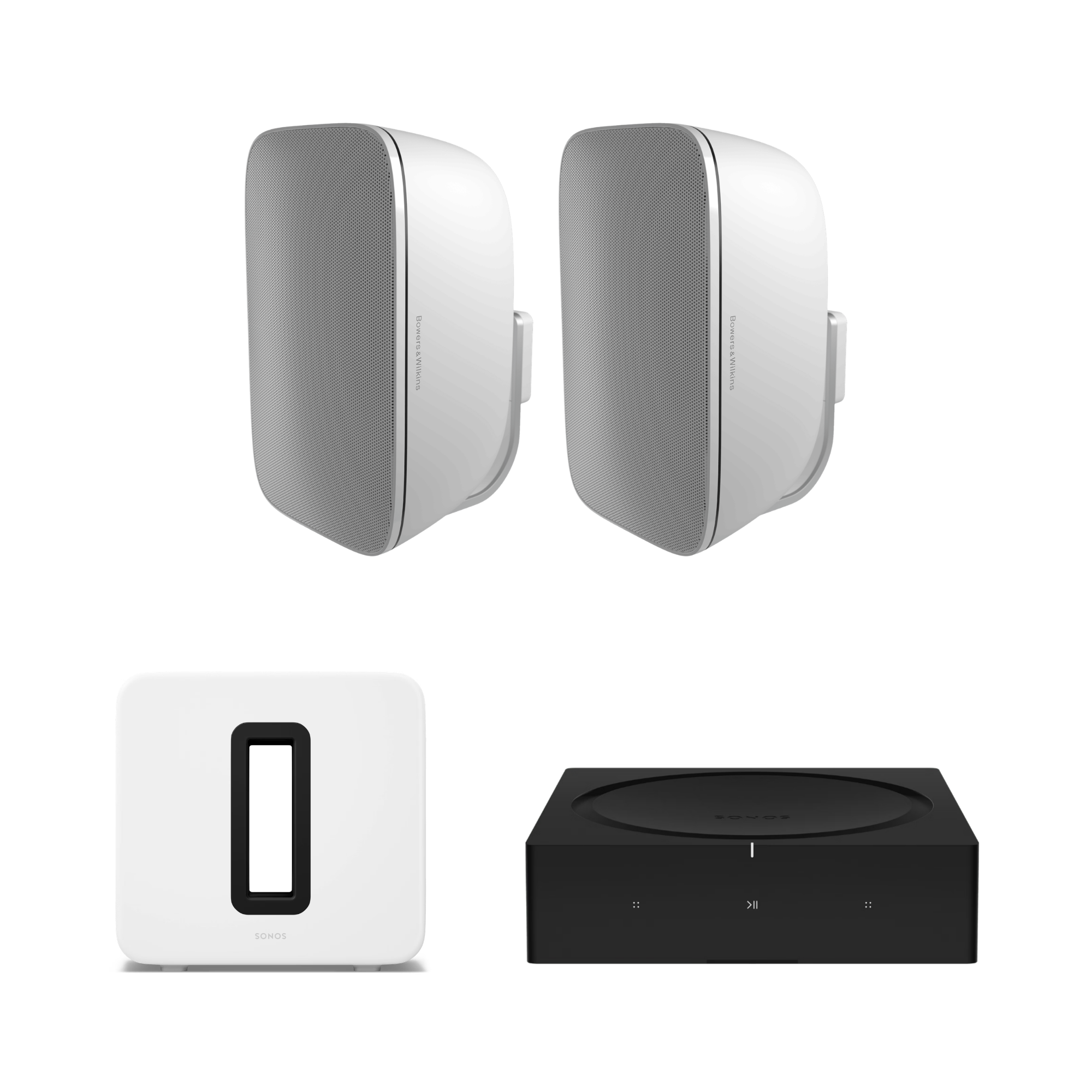 Combo Audio Exterior Bowers & Wilkins AM-1 + Sonos