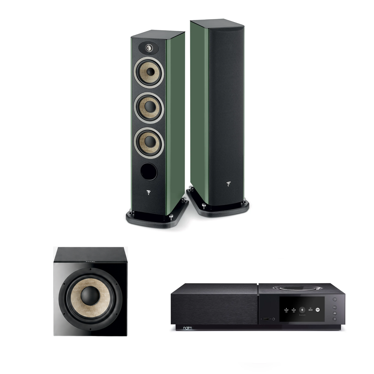Focal Aria Evo X N°2 + Naim Uniti Nova + Sub 1000F Sistema HiFi