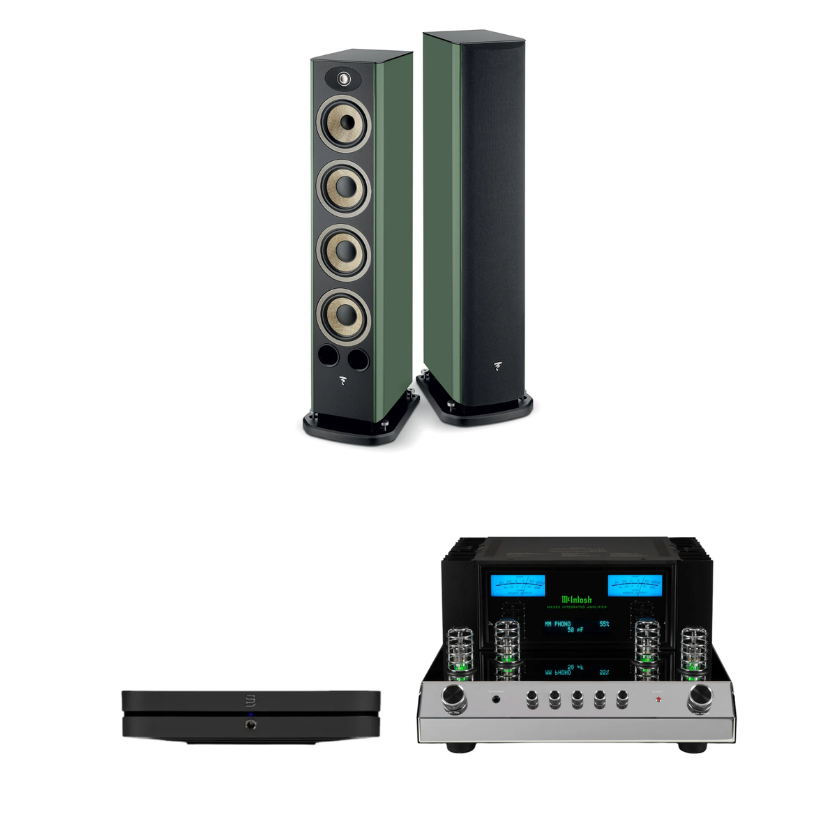 Focal Aria Evo X N°3 + McIntosh MA352 + Bluesound NODE Sistema HiFi