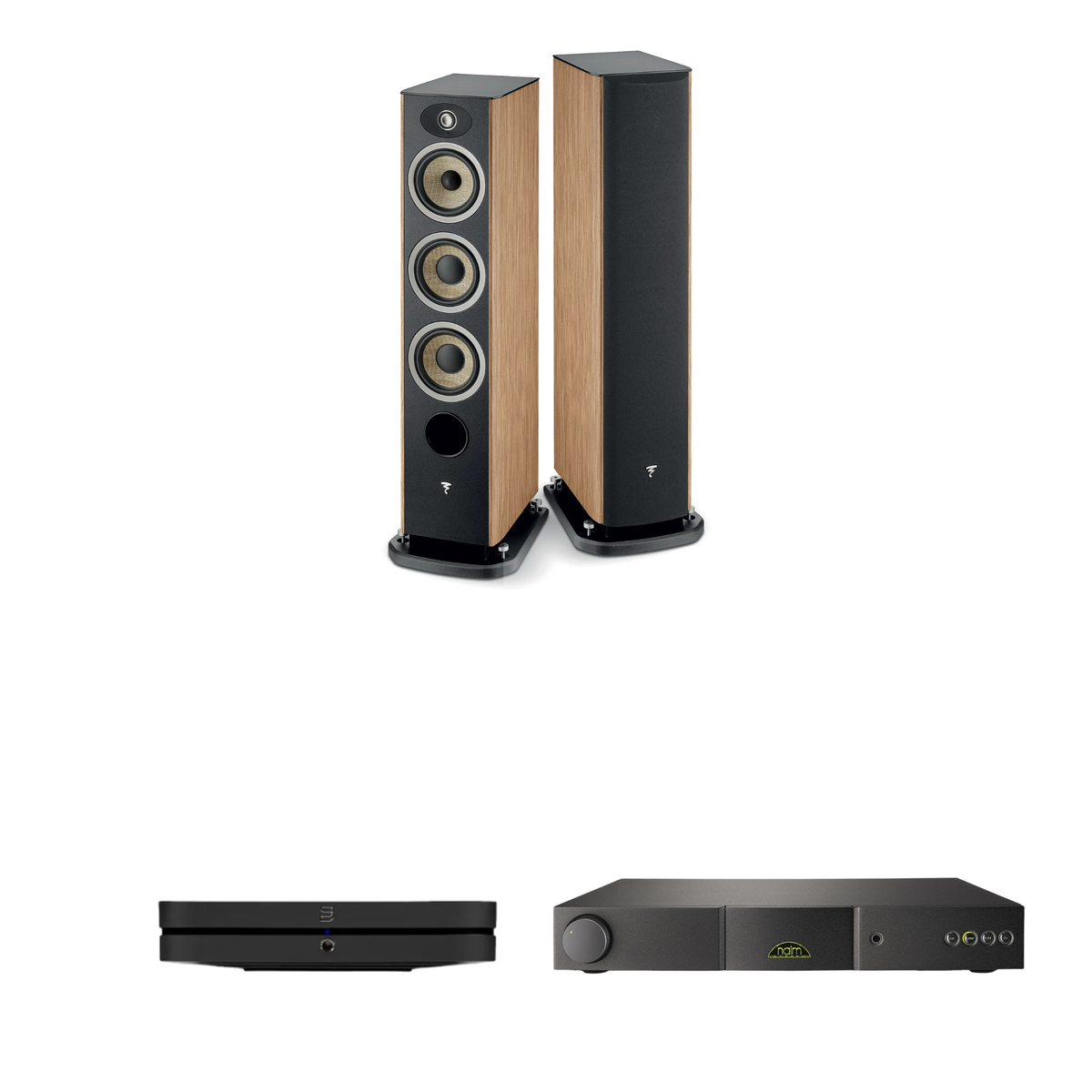 Focal Aria Evo X N°2 + Naim NAIT 5si + Bluesound NODE Sistema HiFi