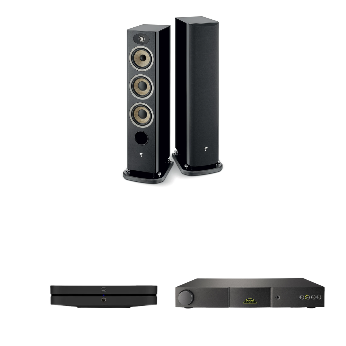 Focal Aria Evo X N°2 + Naim NAIT 5si + Bluesound NODE Sistema HiFi