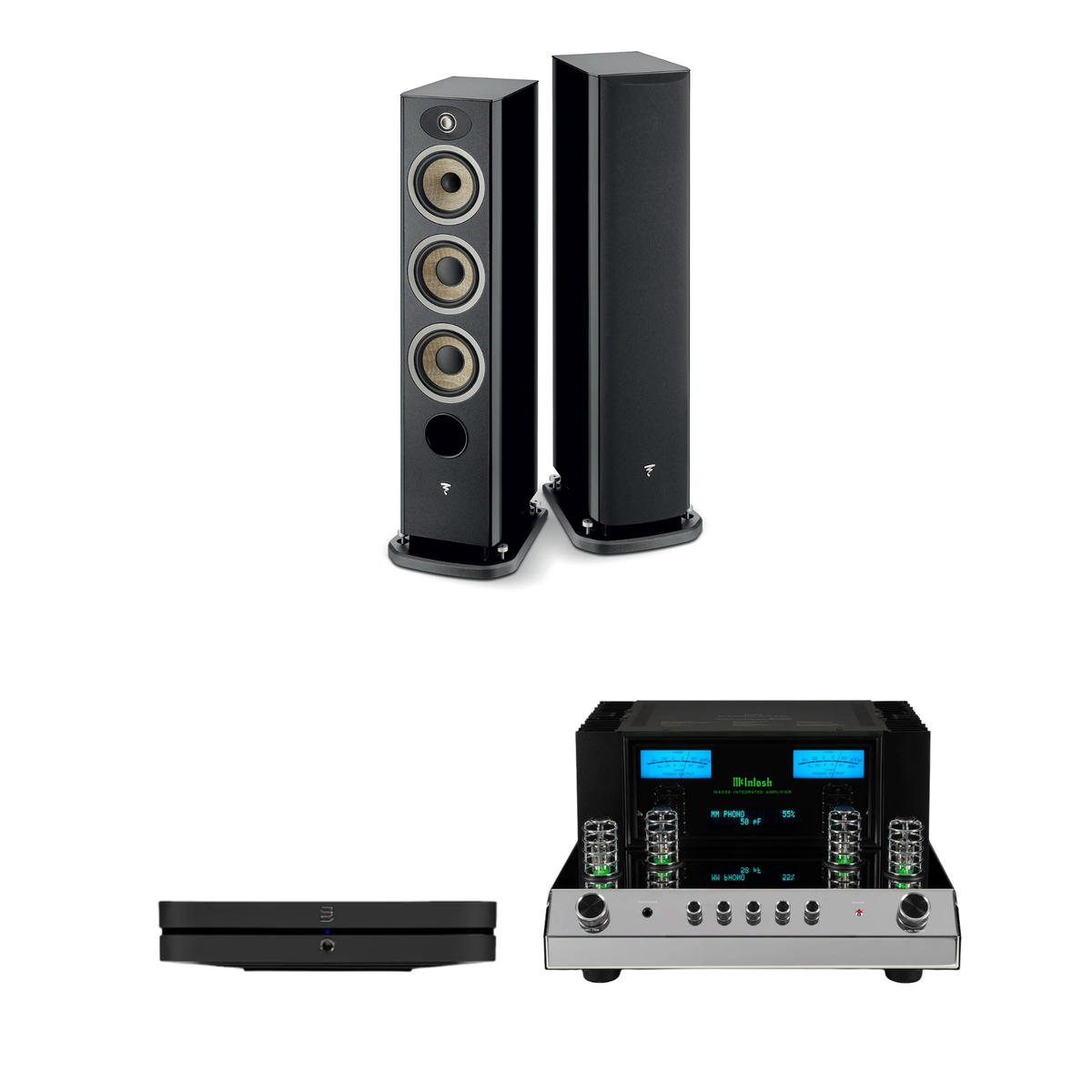 Focal Aria Evo X N°2 + McIntosh MA352 + Bluesound NODE Sistema HiFi