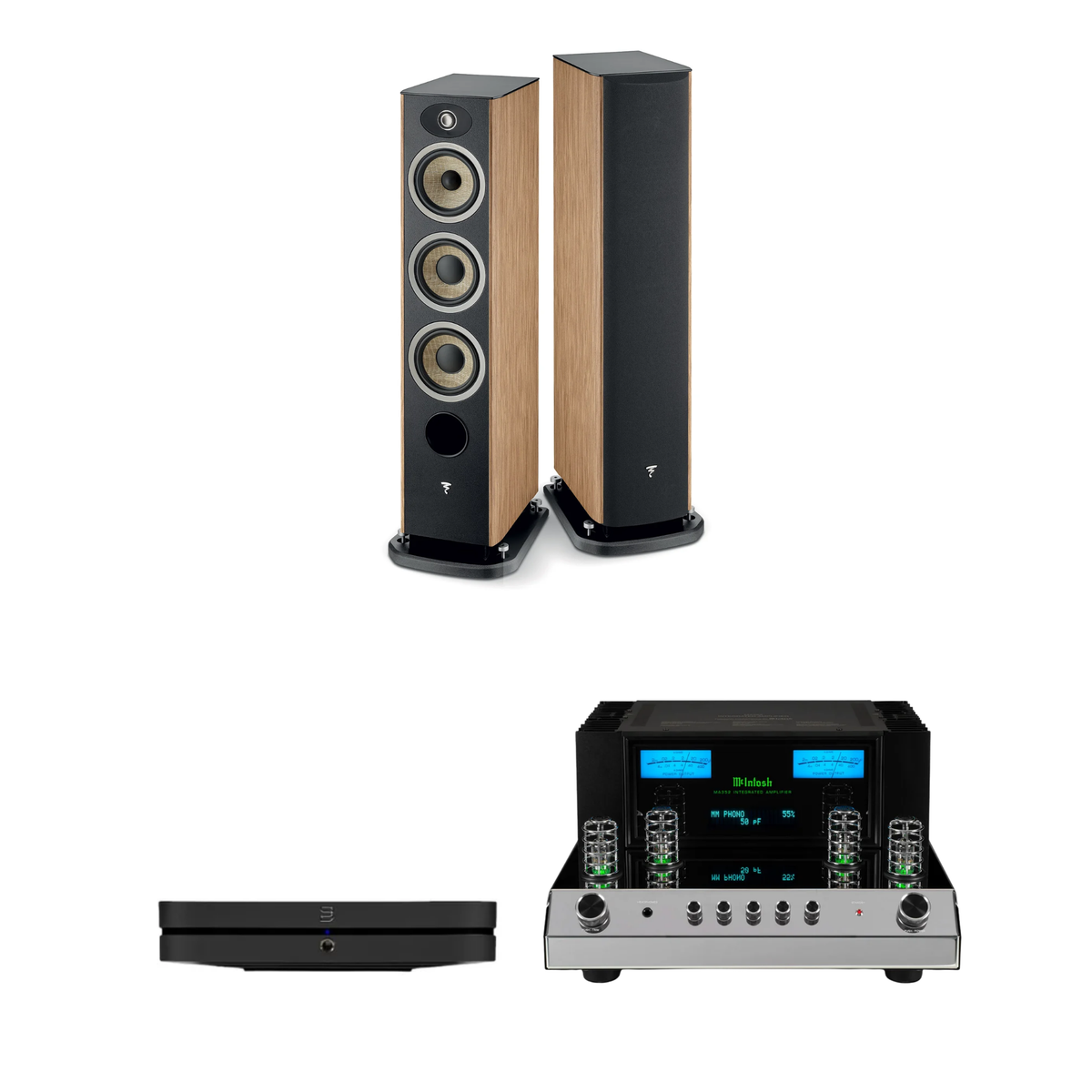 Focal Aria Evo X N°2 + McIntosh MA352 + Bluesound NODE Sistema HiFi