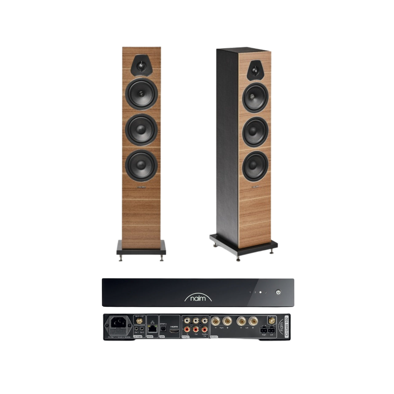 Bocinas Lumina lll SF + Ci Uniti 102 Amplificador Integrado