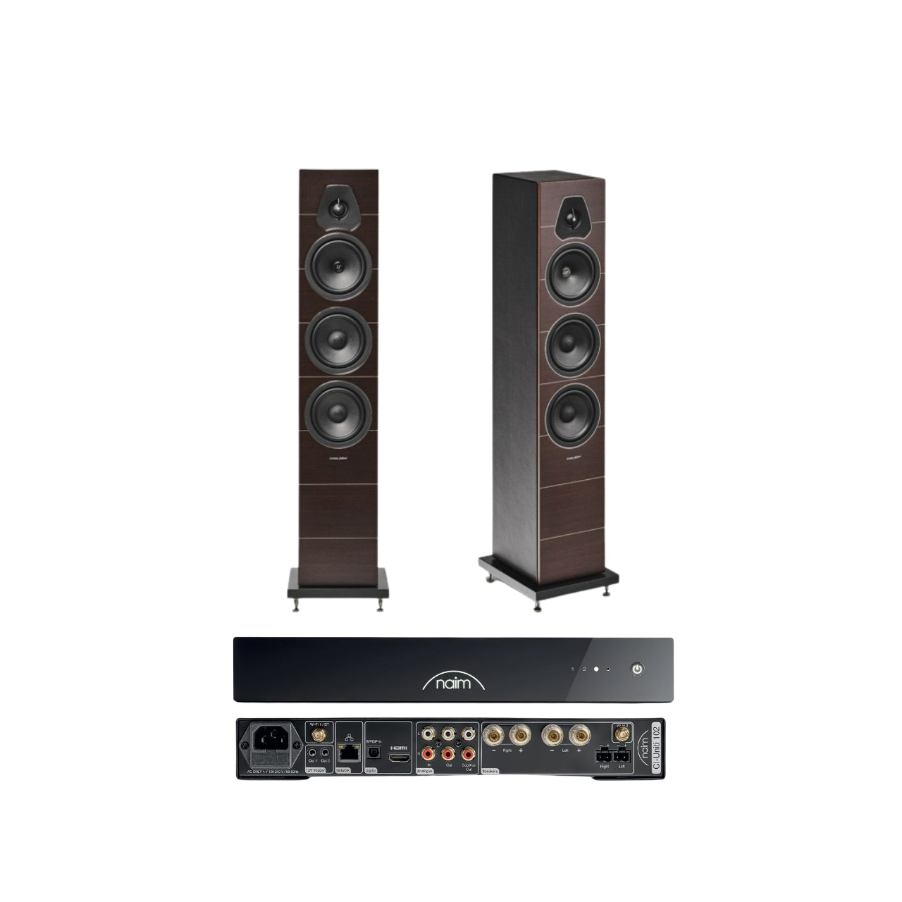 Bocinas Lumina lll SF + Ci Uniti 102 Amplificador Integrado
