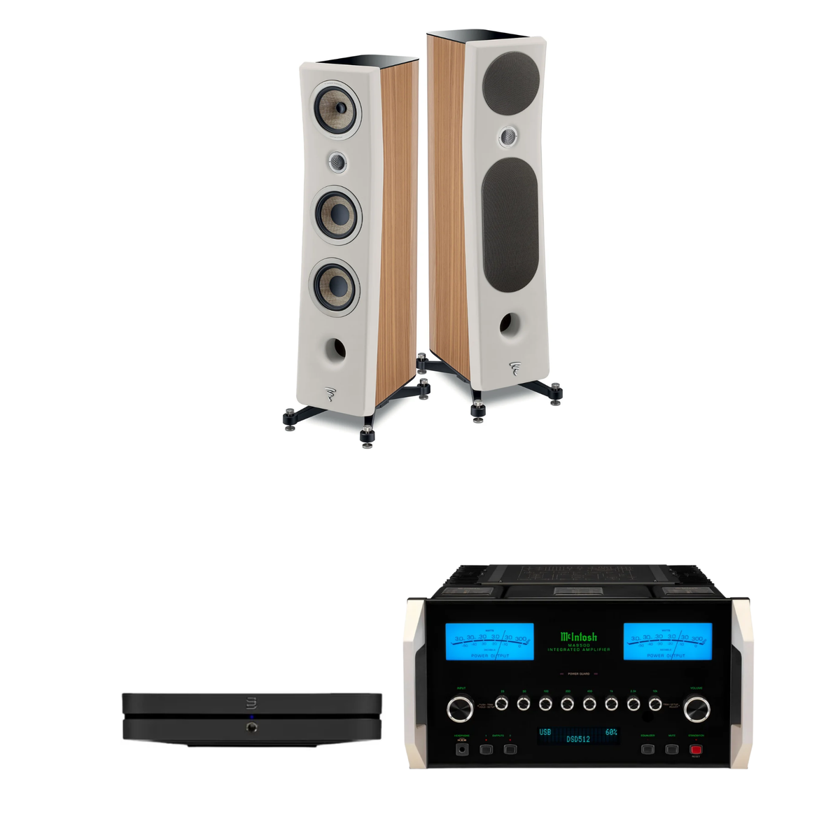 Focal Kanta N°2 + McIntosh MA9500 + Bluesound NODE Sistema HiFi High End