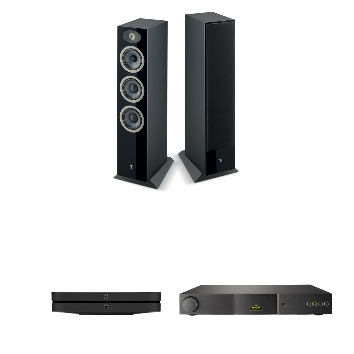 Focal Theva N°3 + Naim NAIT 5si + Bluesound NODE Sistema HiFi
