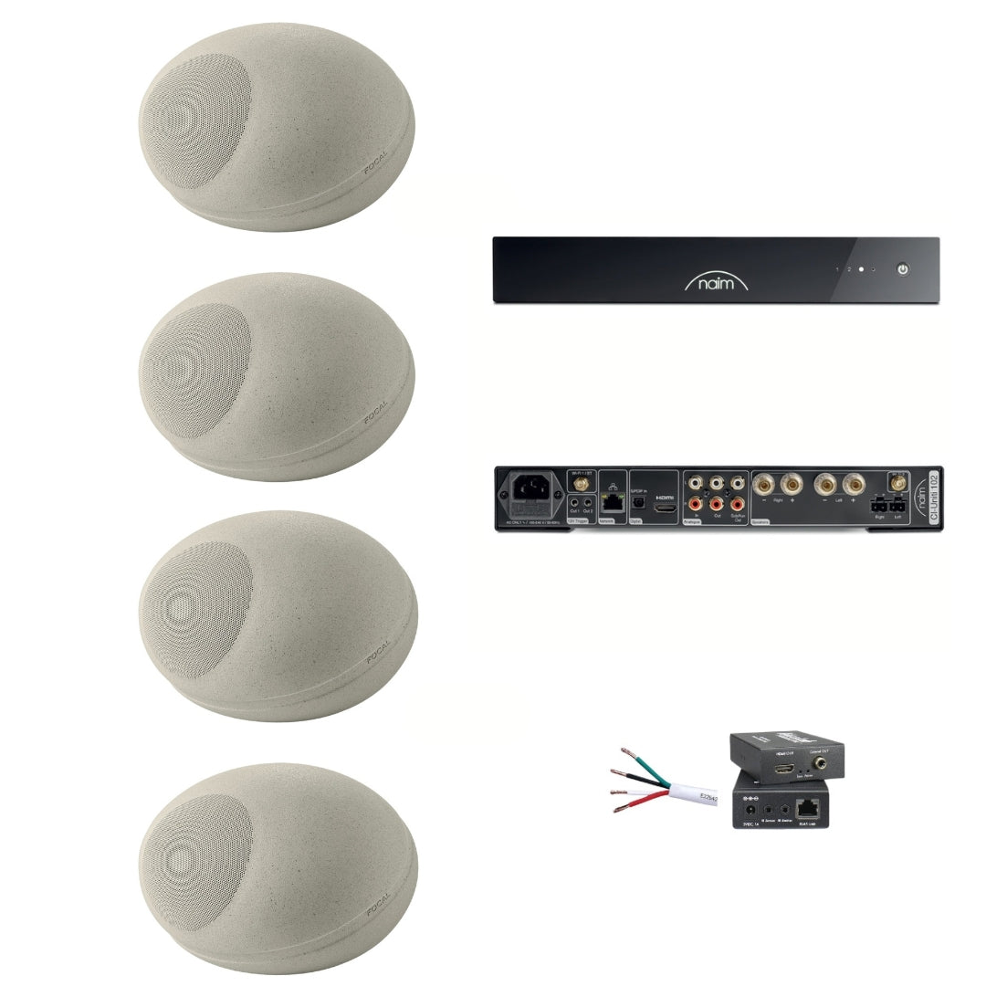 Kit para Terraza Grande Fiesta con 4 OD Stone 8 + Naim CI-Uniti 102