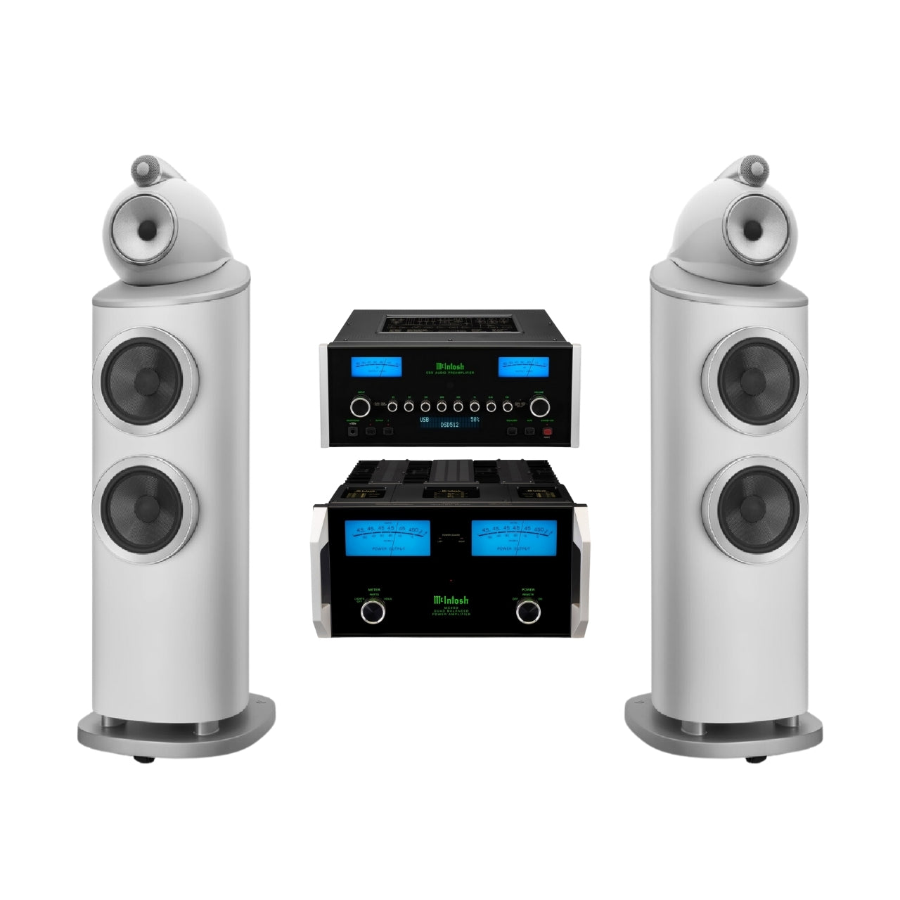 Bowers & Wilkins 803 D4 + Preamplificador C55 + Amplificador MC462