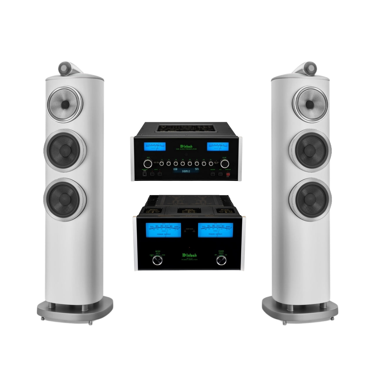 Bowers & Wilkins 804 D4 + Preamplificador C55 + Amplificador MC312