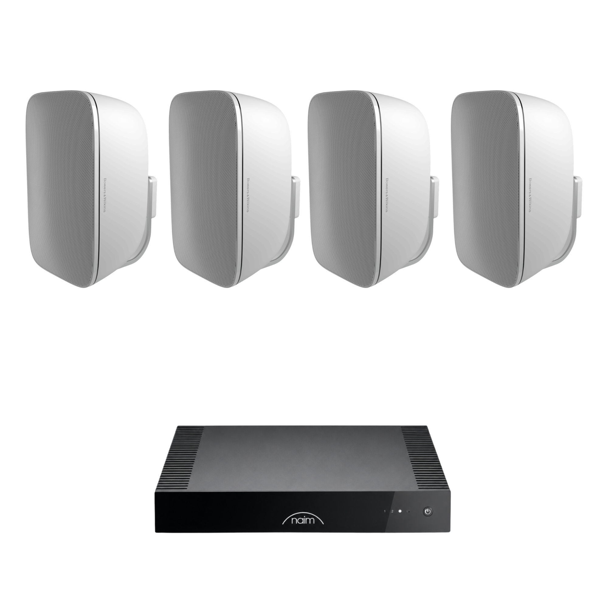 Combo Audio Exterior Bowers & Wilkins AM-1 + Naim
