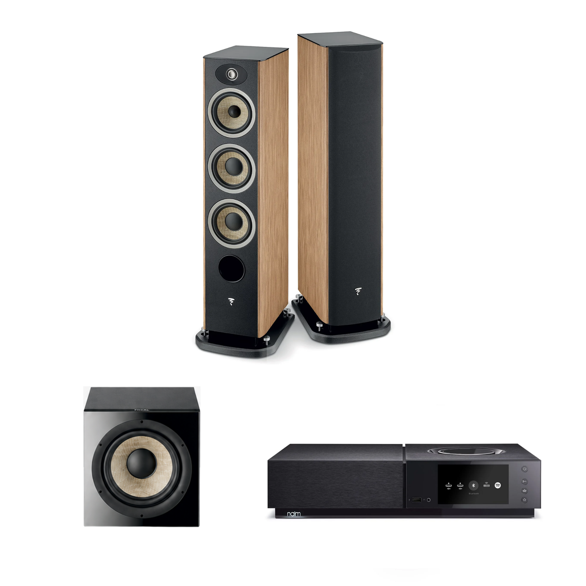 Focal Aria Evo X N°2 + Naim Uniti Nova + Sub 1000F Sistema HiFi