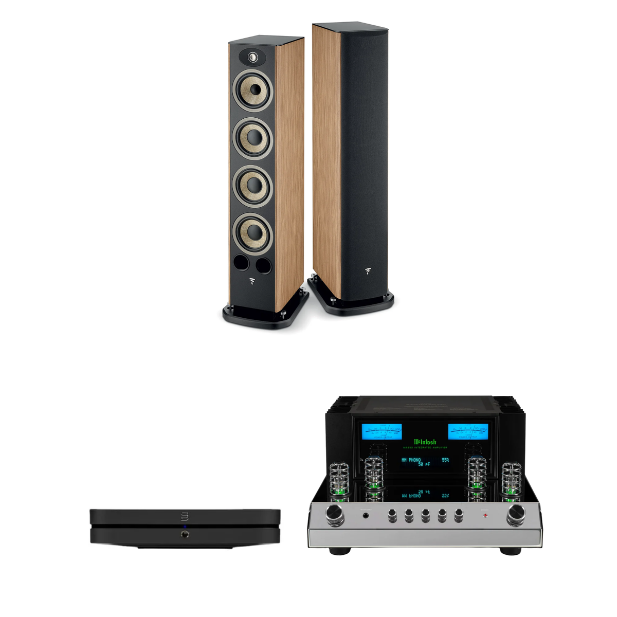 Focal Aria Evo X N°3 + McIntosh MA352 + Bluesound NODE Sistema HiFi