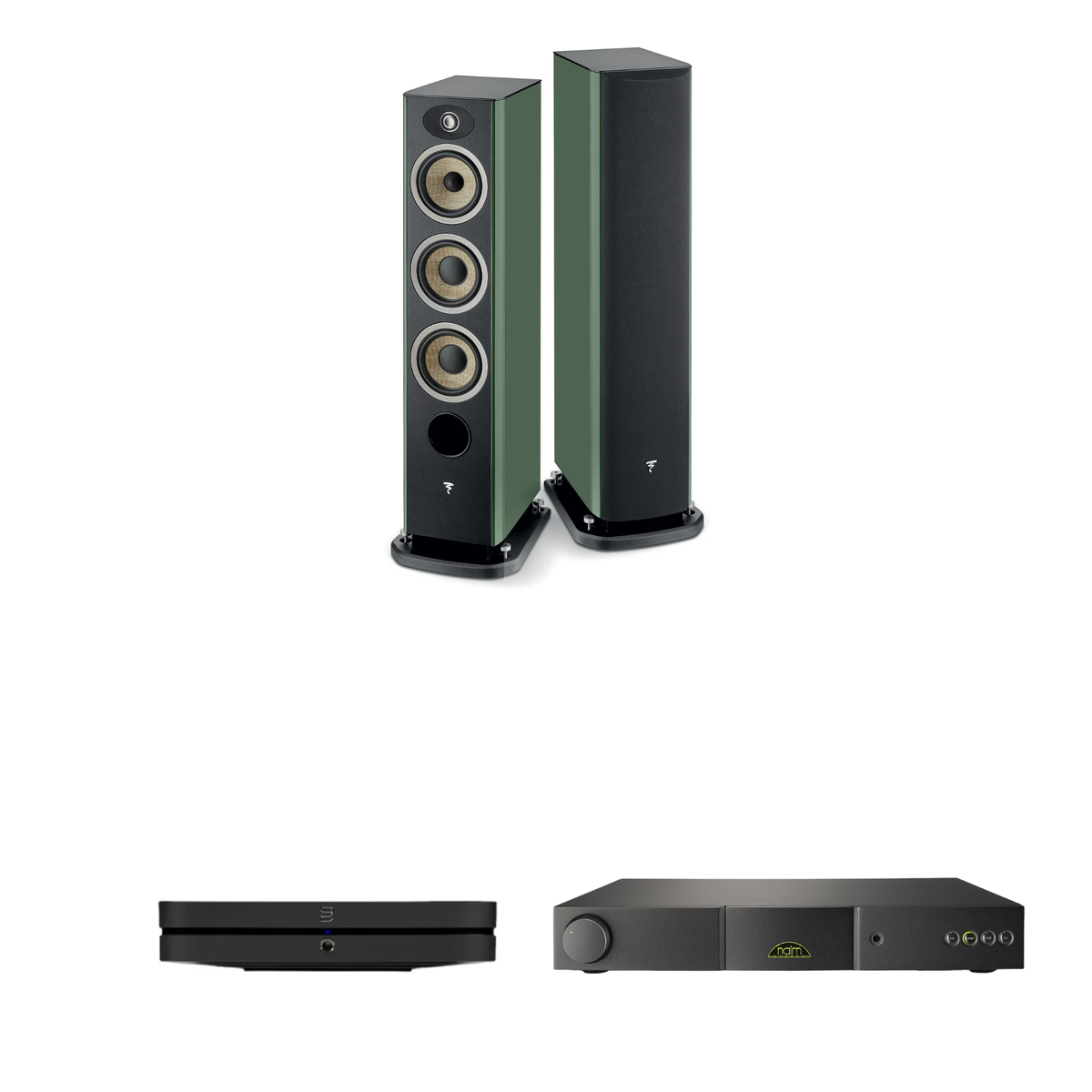 Focal Aria Evo X N°2 + Naim NAIT 5si + Bluesound NODE Sistema HiFi