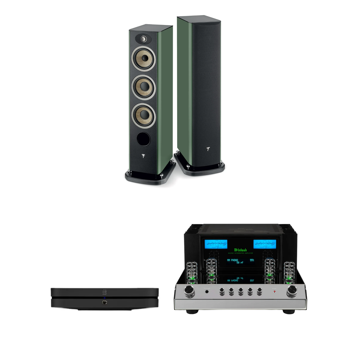 Focal Aria Evo X N°2 + McIntosh MA352 + Bluesound NODE Sistema HiFi