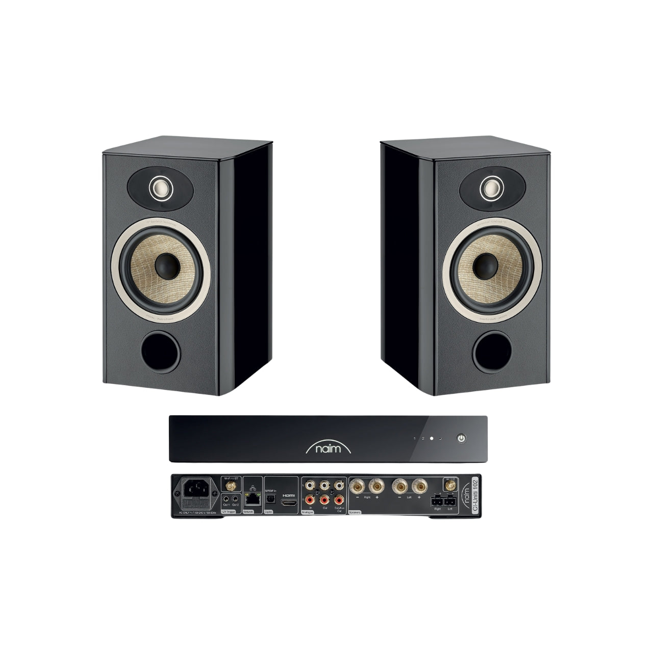Bocinas Focal Aria Evo x N1 + Ci Uniti 102 Amplificador Integrado