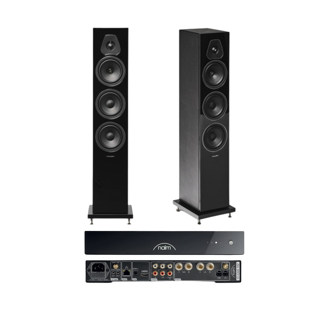 Bocinas Lumina lll SF + Ci Uniti 102 Amplificador Integrado
