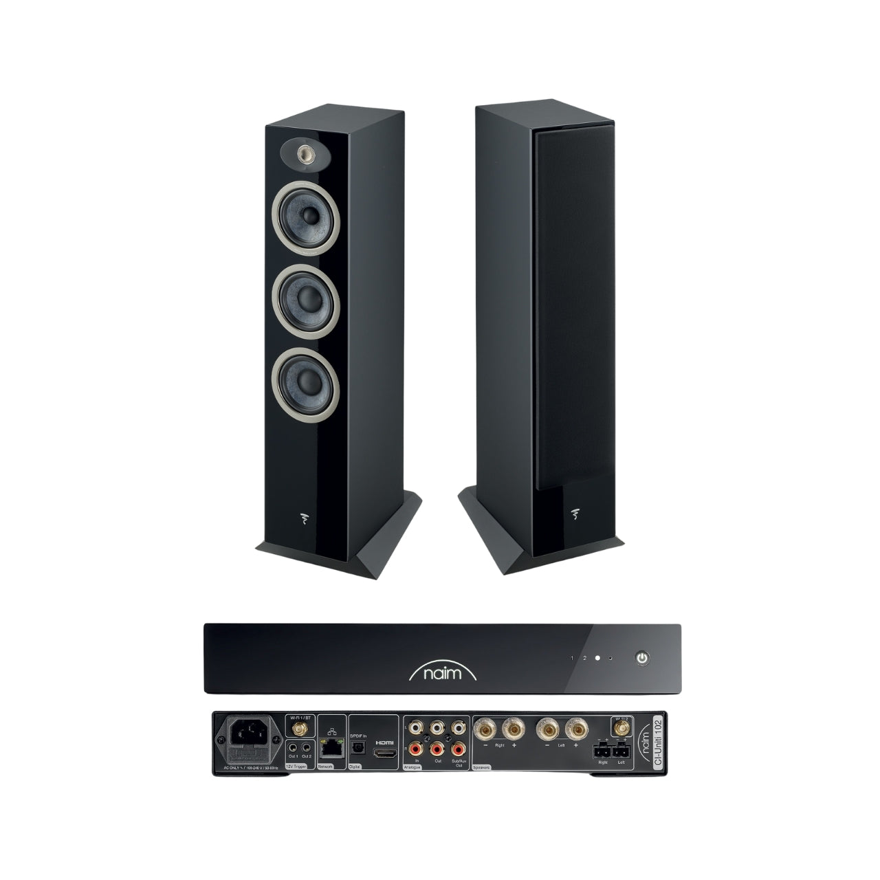 Bocinas Focal Theva N3 + Ci Uniti 102 Amplificador Integrado