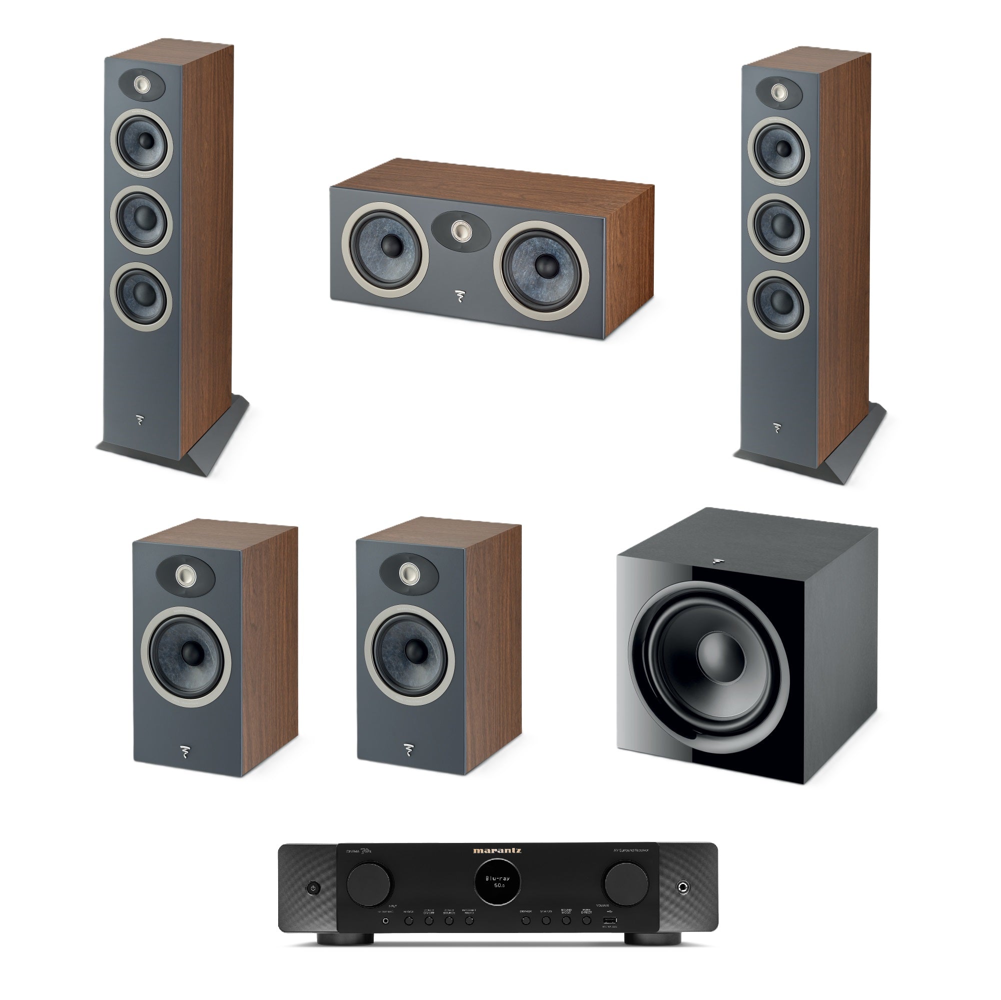 Kit de cine 5.1 Theva + Marantz Cinema 70