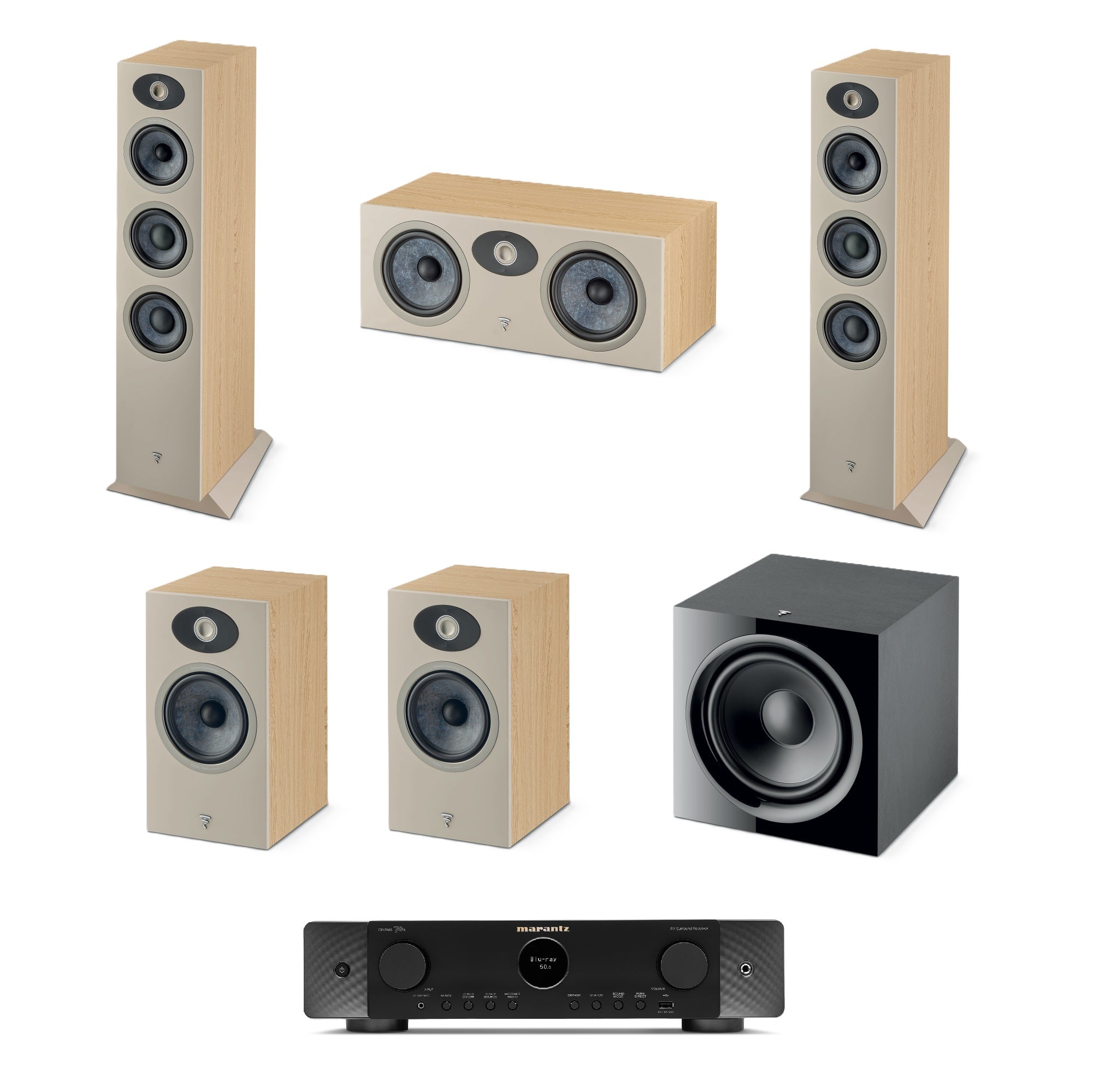 Kit de cine 5.1 Theva + Marantz Cinema 70