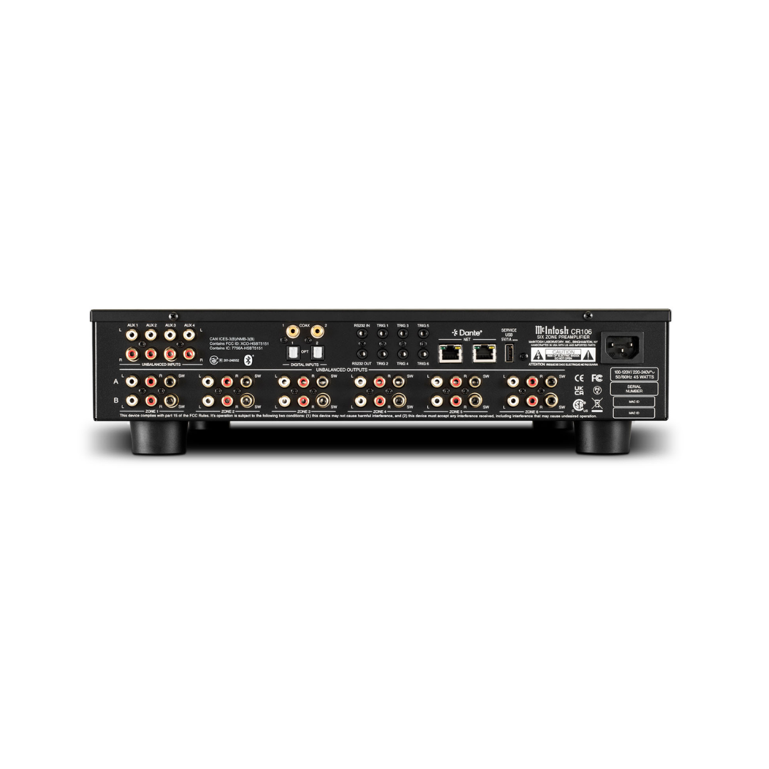 McIntosh CR106 Preamplificador y Matriz de Audio 6 Zonas