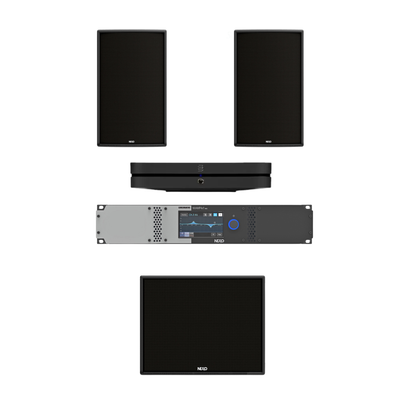 Combo de Audio NEXO ePS10-EN54 + eLS600 con Bluesound Node