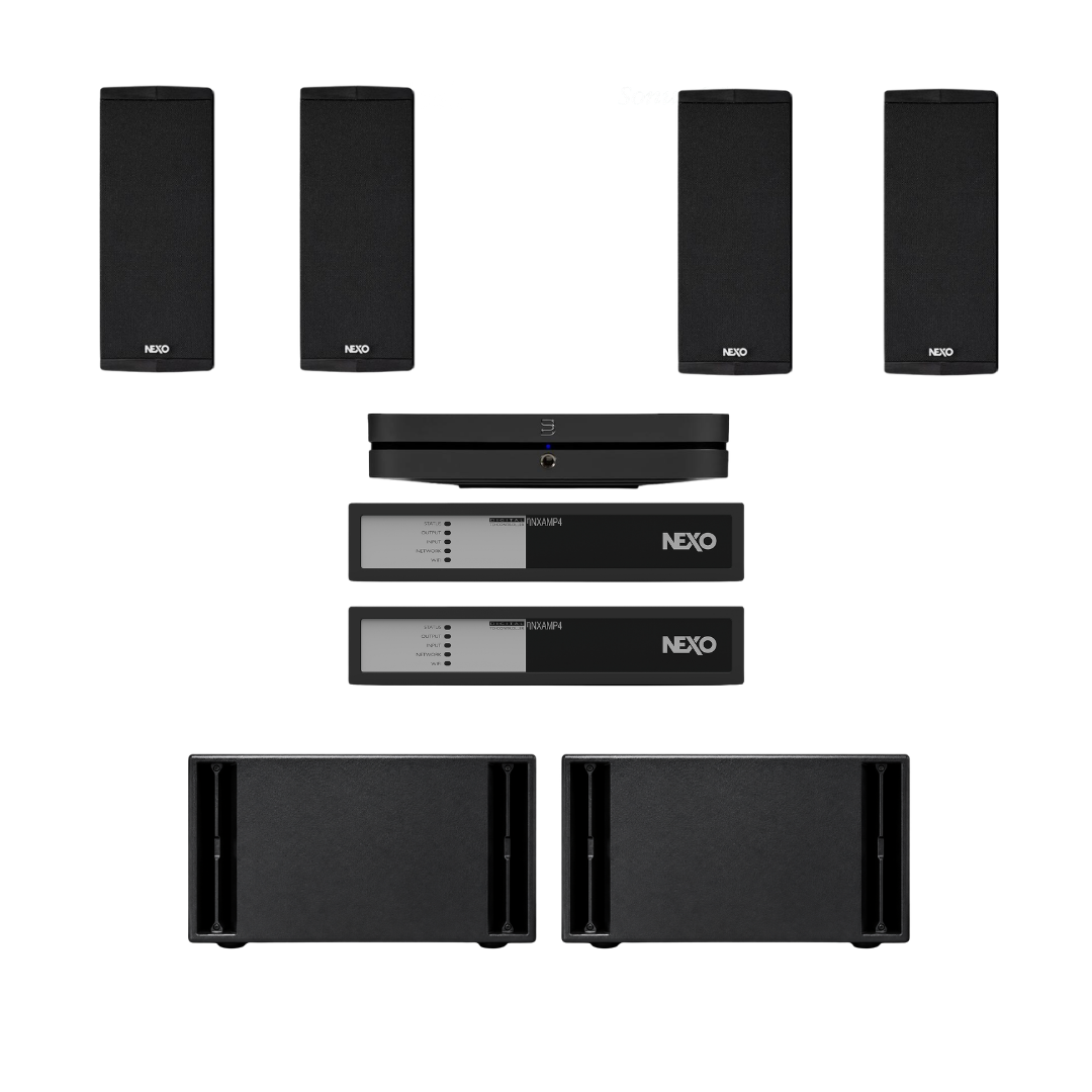 Combo de Audio NEXO ID24 + IDS110 con Bluesound NODE