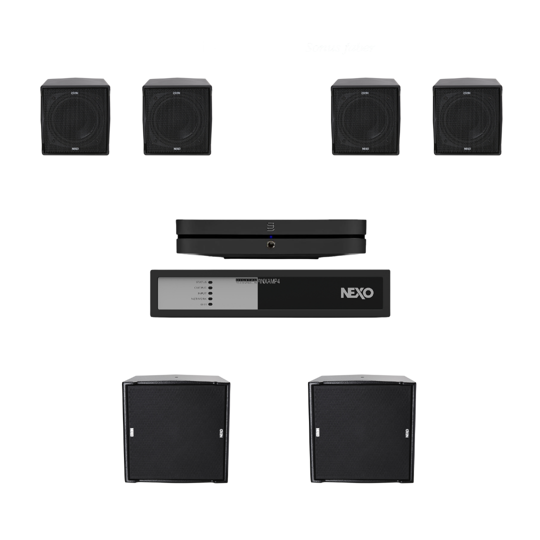 Combo de Audio NEXO ID14 + IDS108 con Bluesound NODE