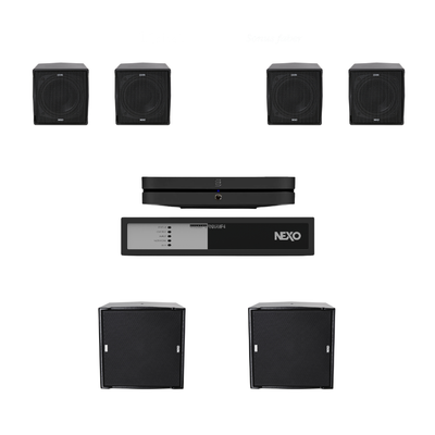 Combo de Audio NEXO ID14 + IDS108 con Bluesound NODE