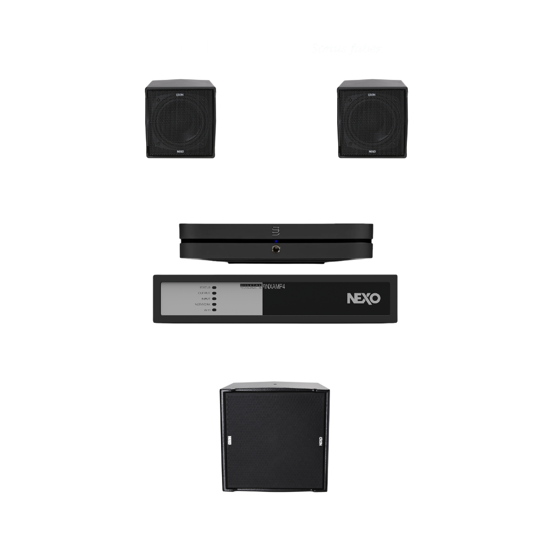 Combo de Audio NEXO ID14 + IDS108 con Bluesound NODE