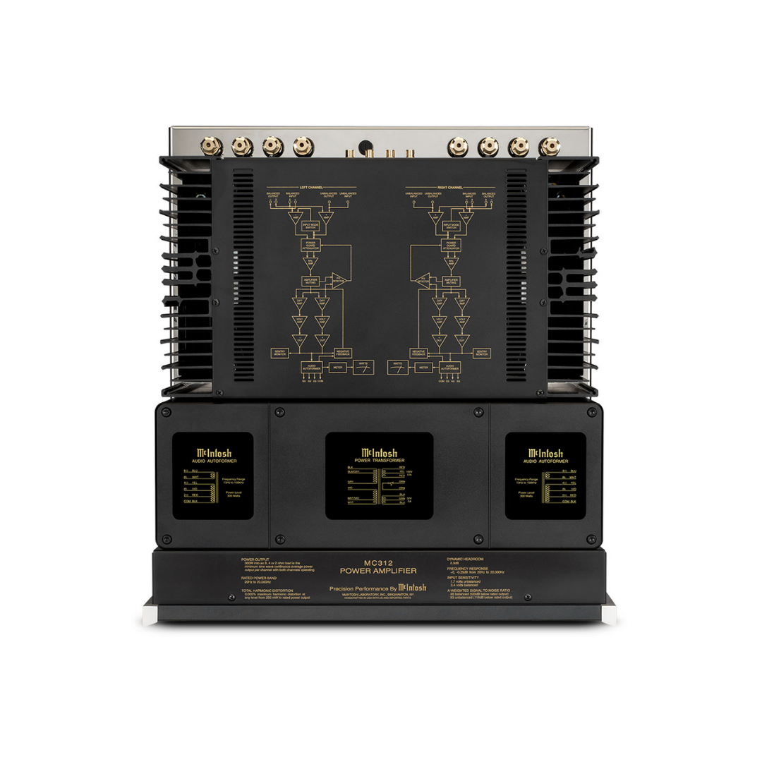McIntosh MC312 Amplificador de Potencia Estéreo 300Wx2