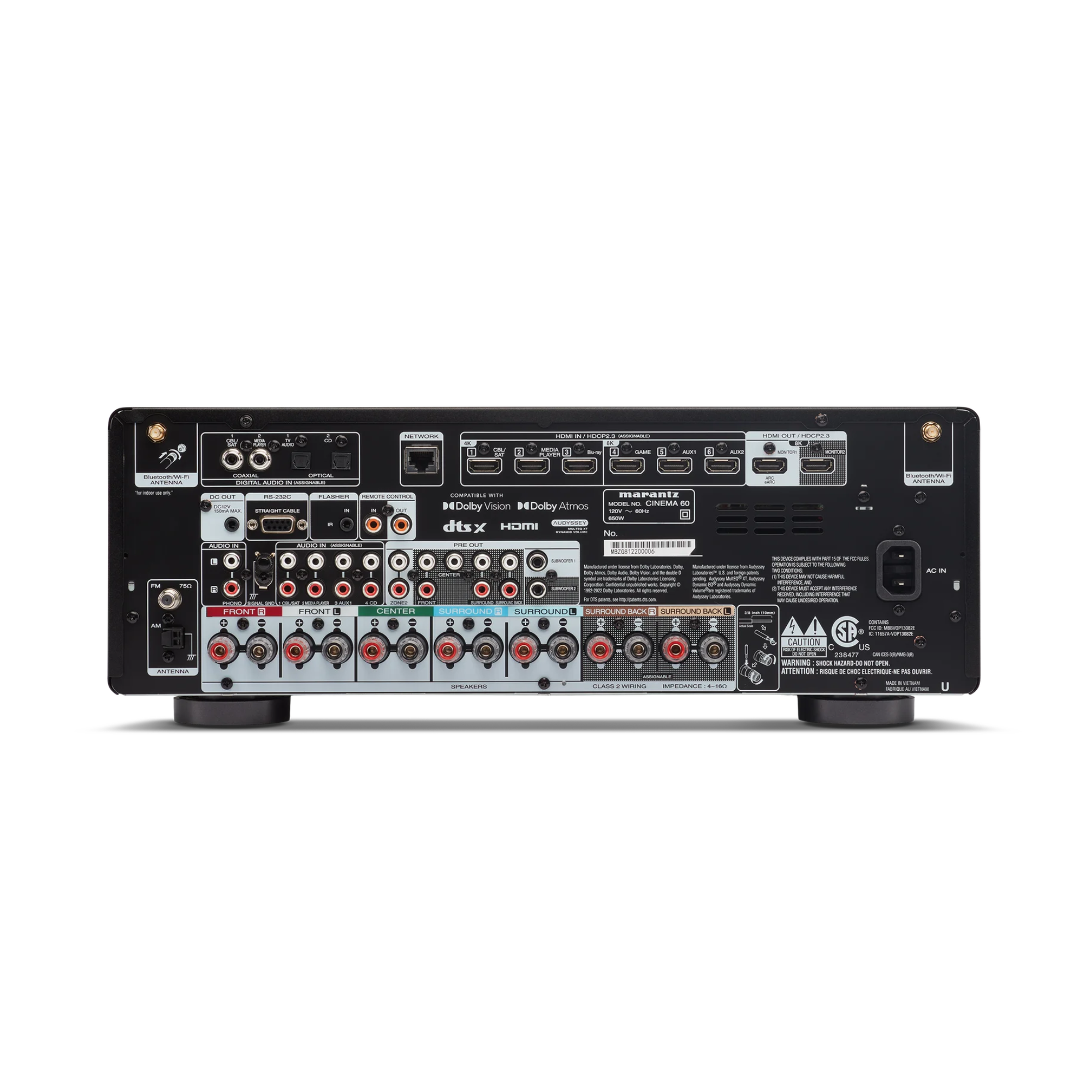 Marantz CINEMA 60 Receptor AV 7.2 para Cine en Casa 100Wx7