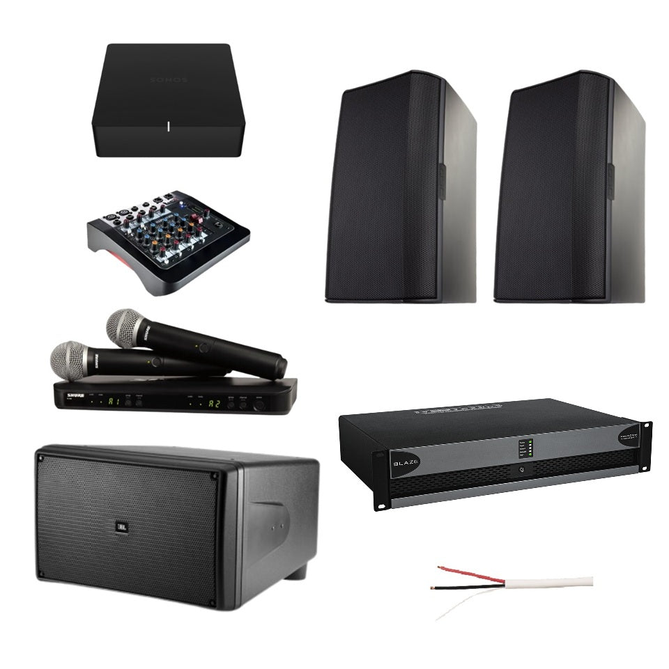 QSC 5″ Terraza Mediana con Microfonía