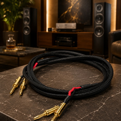Cable para bocinas Custom Belden 9497 con terminales banana