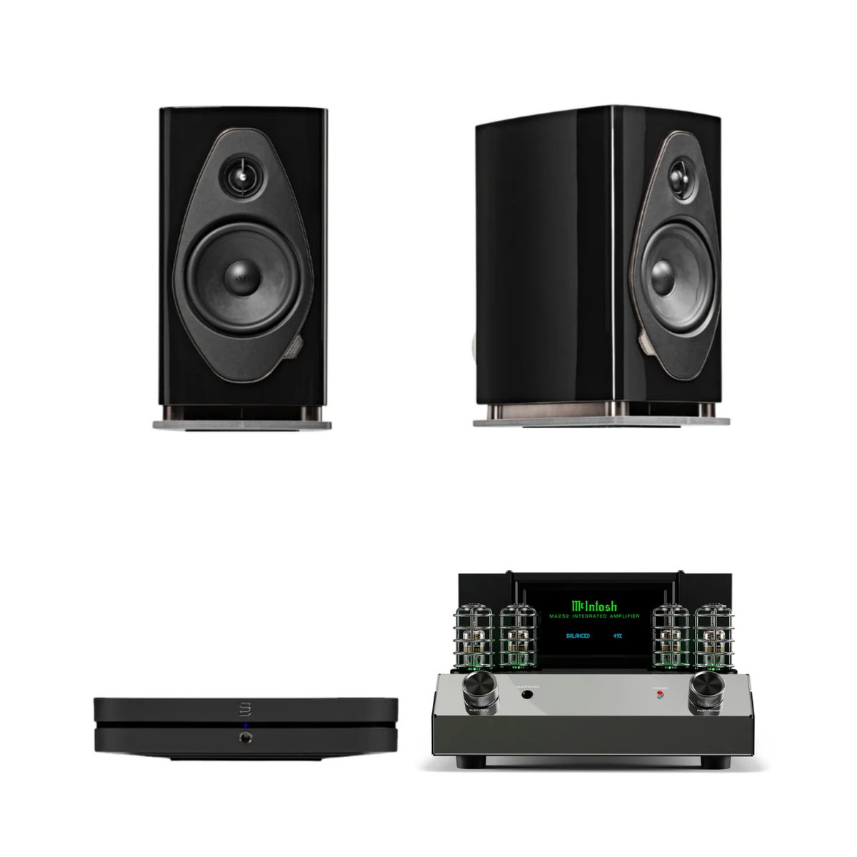 Sonus faber Sonetto II G2 + McIntosh MA252 + Bluesound NODE Sistema HiFi