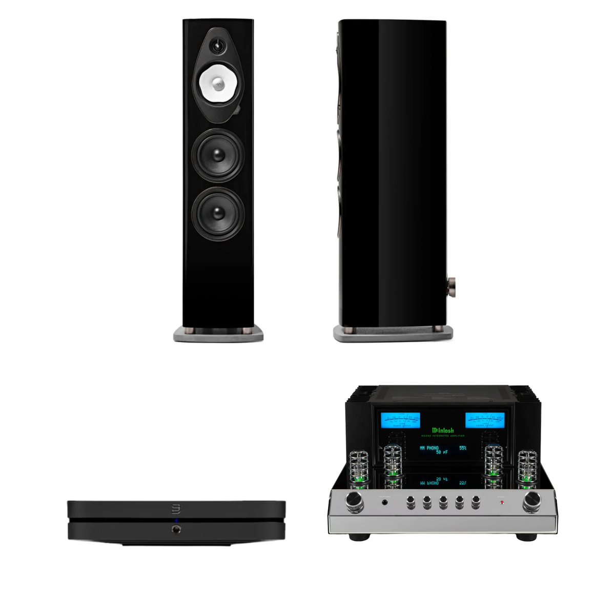 Sonus Faber Sonetto V G2 + McIntosh MA352 + Bluesound Node