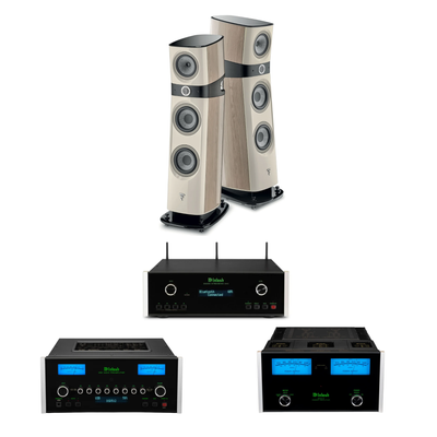 Focal Sopra N°2 + McIntosh DS200 + C55 + MC312 Sistema HiFi High End