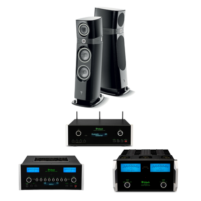 Focal Sopra N°3 + McIntosh C55 + MC462 Sistema HiFi High End