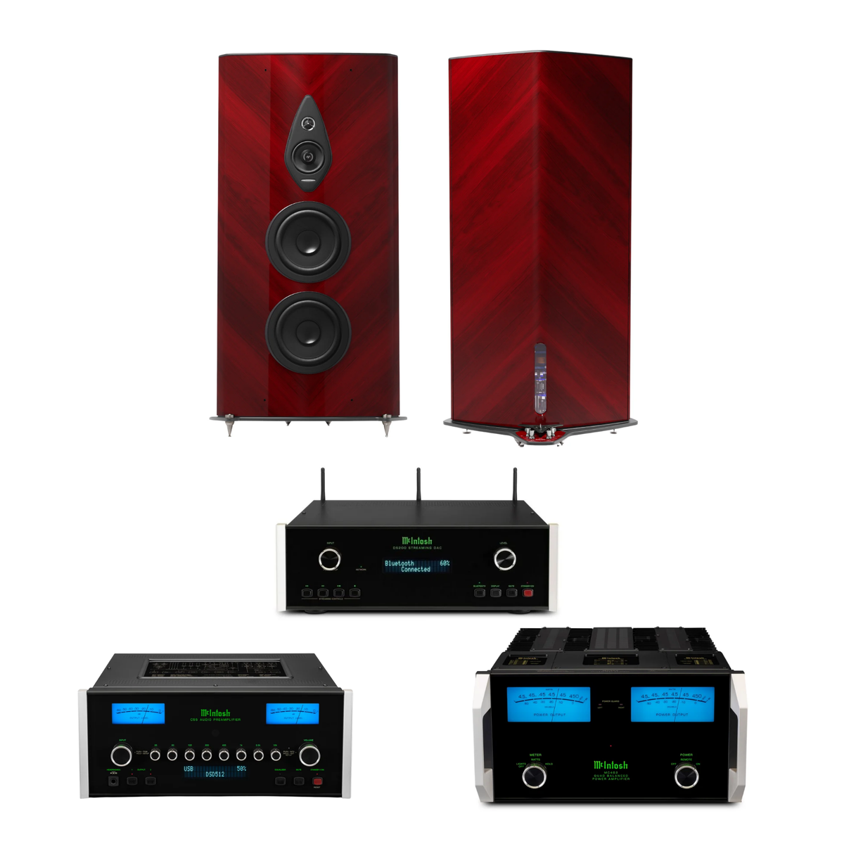 Sonus Faber Stradivari G2 + McIntosh C55 + MC462 + DS200