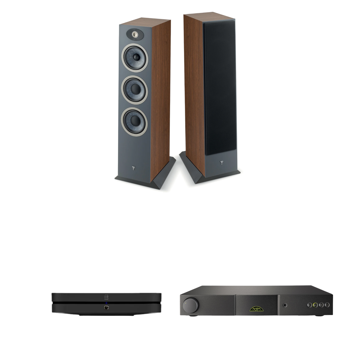 Focal Theva N°3 + Naim NAIT 5si + Bluesound NODE Sistema HiFi