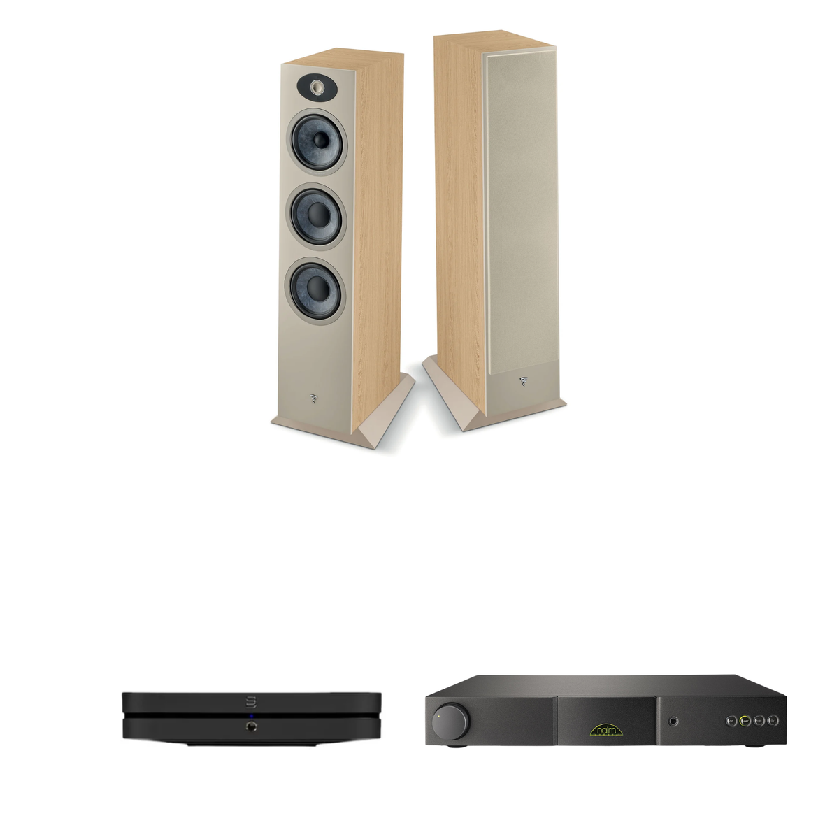 Focal Theva N°3 + Naim NAIT 5si + Bluesound NODE Sistema HiFi